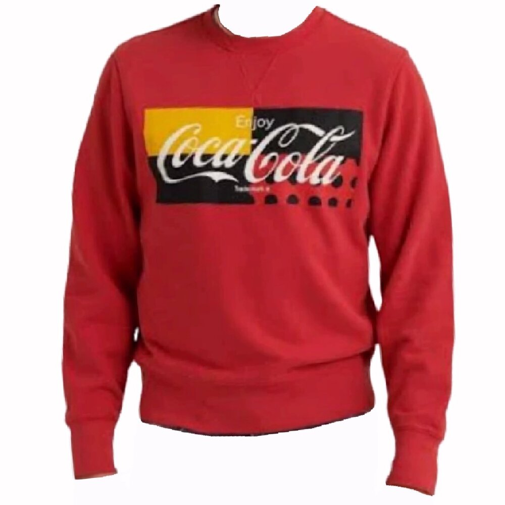 Coca-Cola Lucky Brand Long Sleeve Crew Neck T-Shirt Sweatshirt - NEW Fast Ship